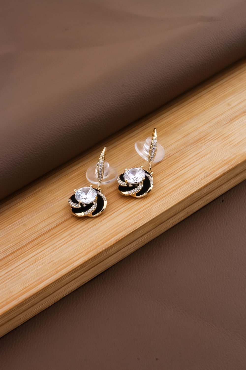 black enamel gold polish stainless steel