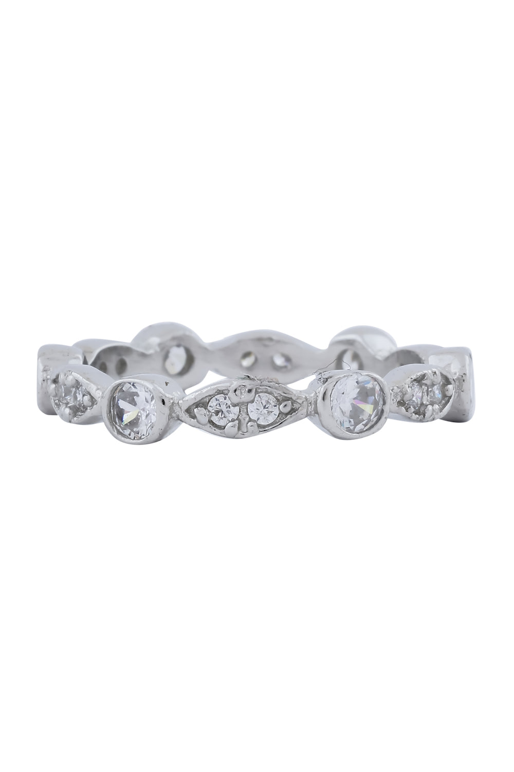 delicate finger ring sterling silver zirconia