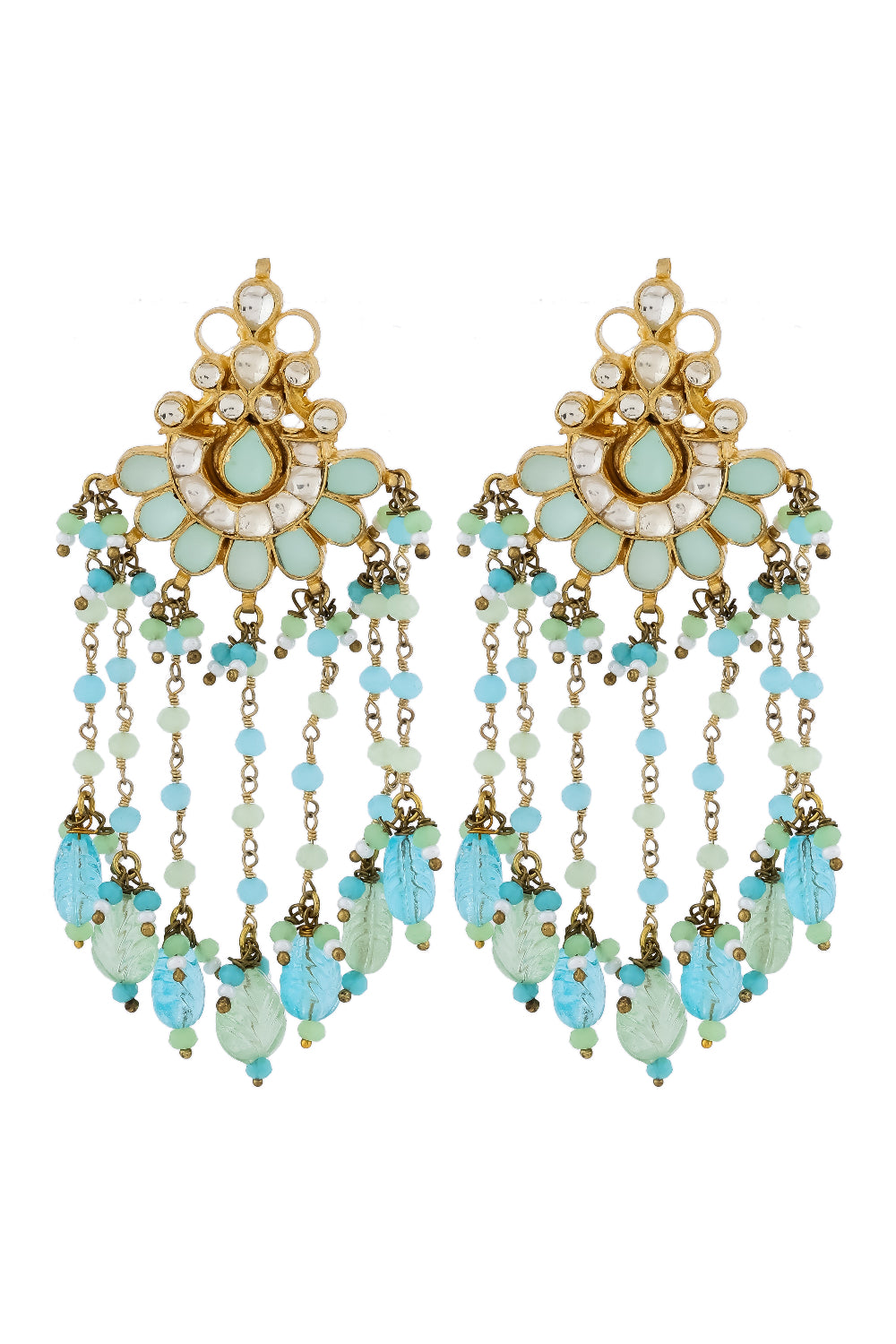 mint stud earrings