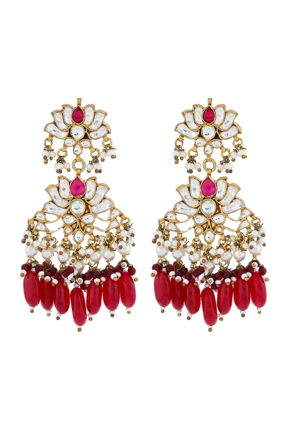 lotus kundan necklace