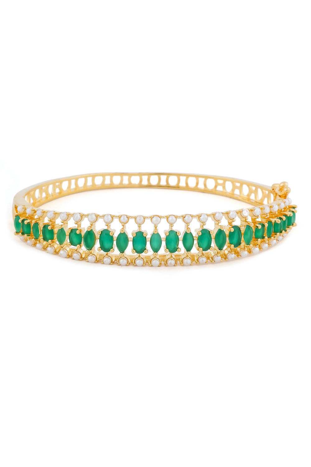 pearl emerald bracelet