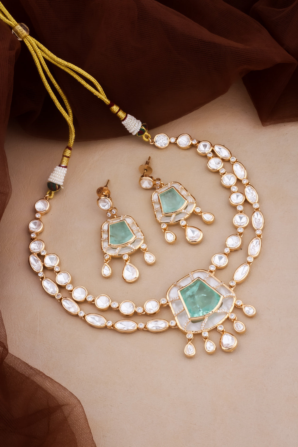 doublet mother or pearl moissanite