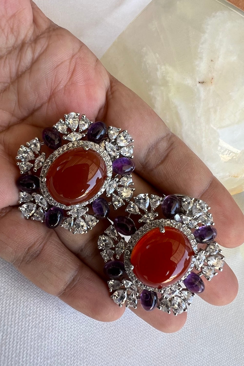 amethyst studs