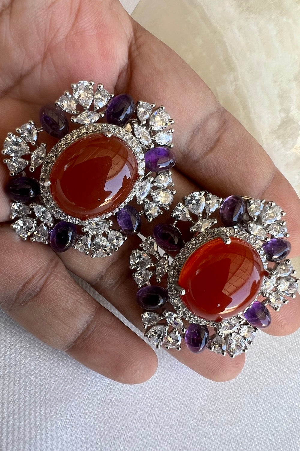 carnelian stone earrings