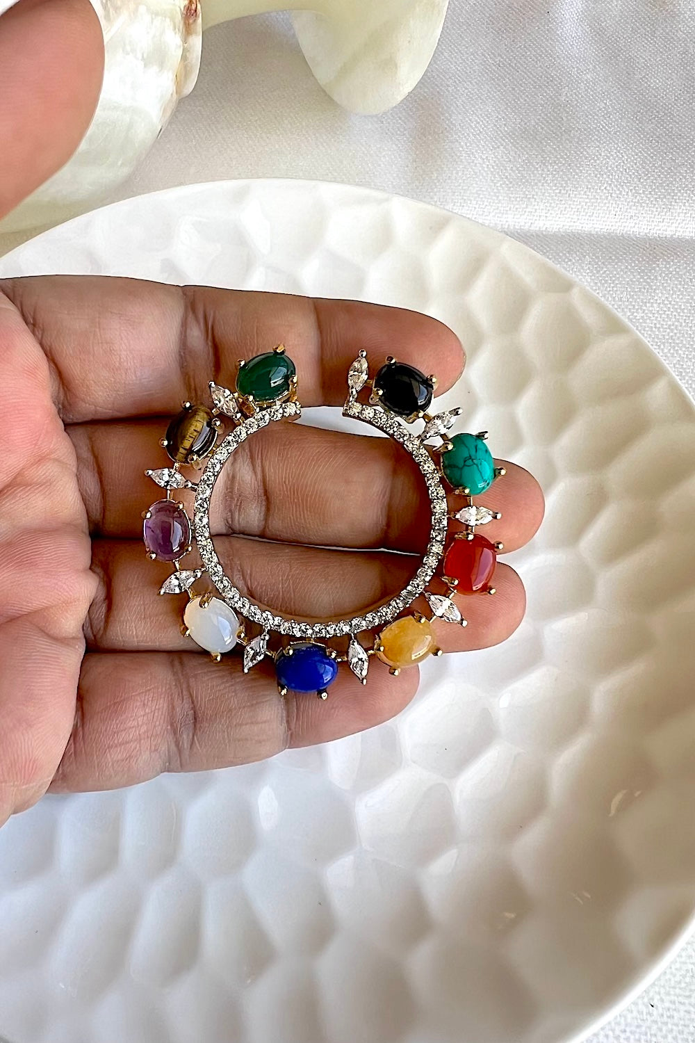 navratna earrings