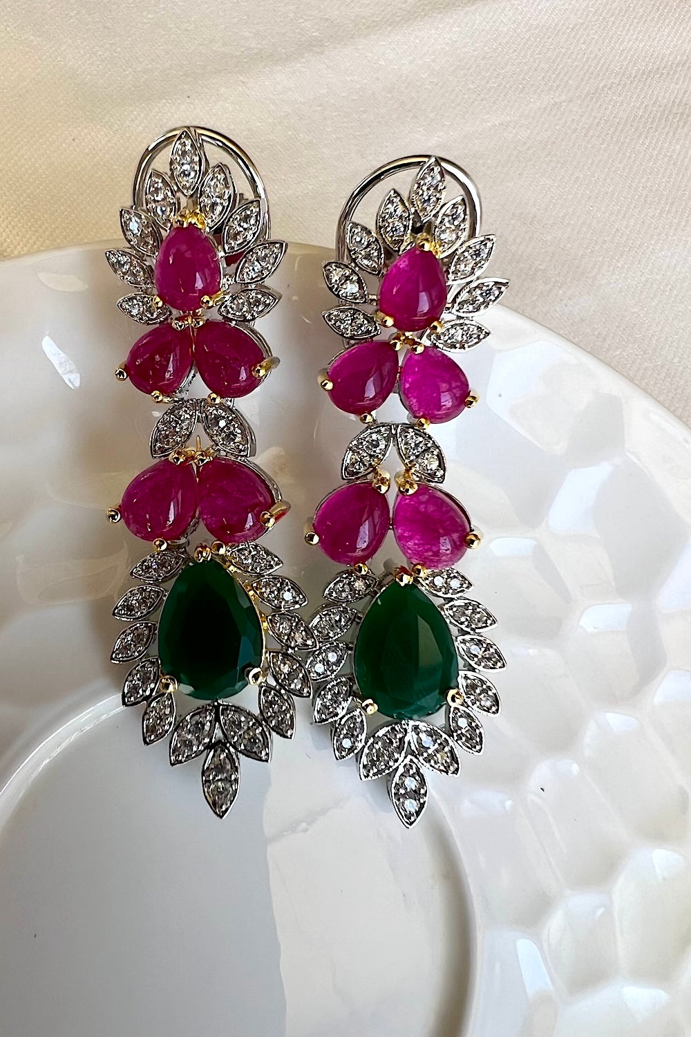 pota ruby drop earrings