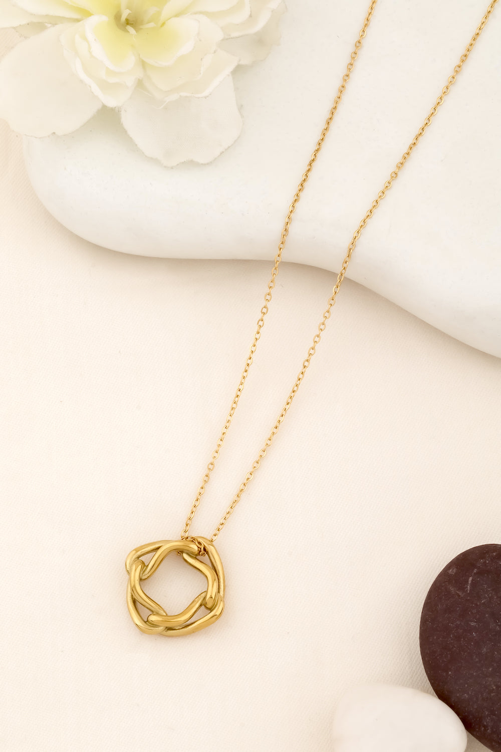 minimalist gold polish necklace migpn250158