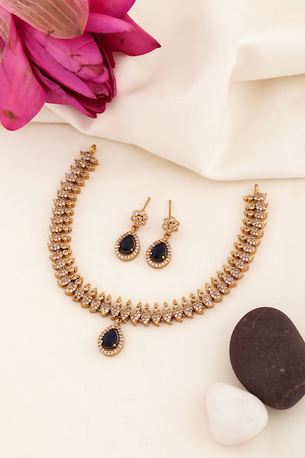 cubic zirconia necklace set