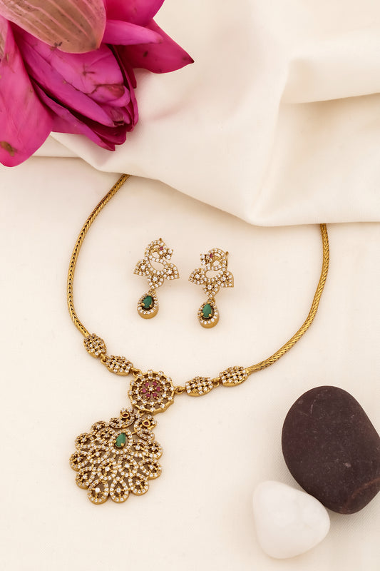 cz chain pendant set