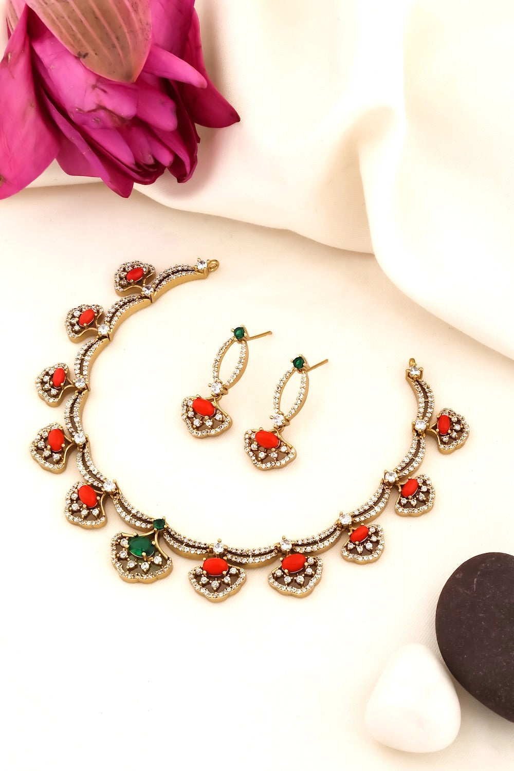 coral green set