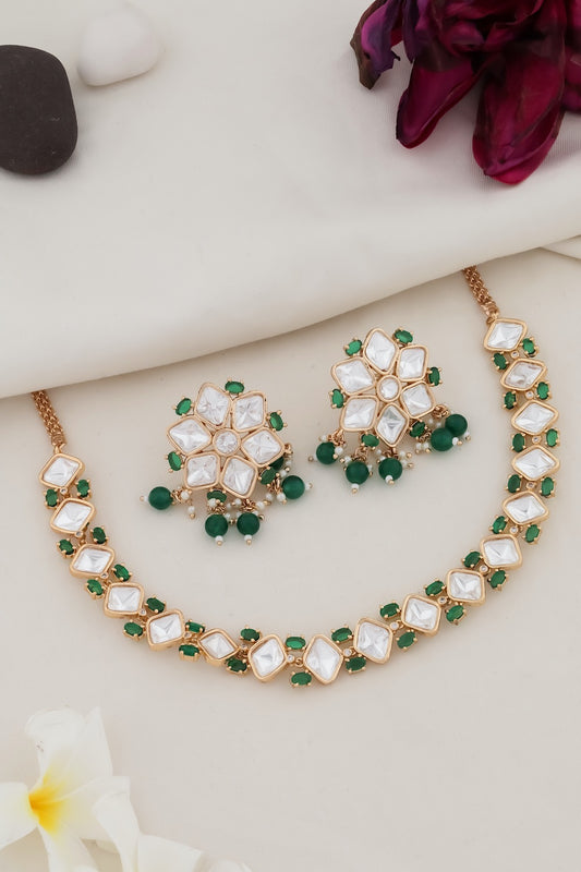 emerald necklace set