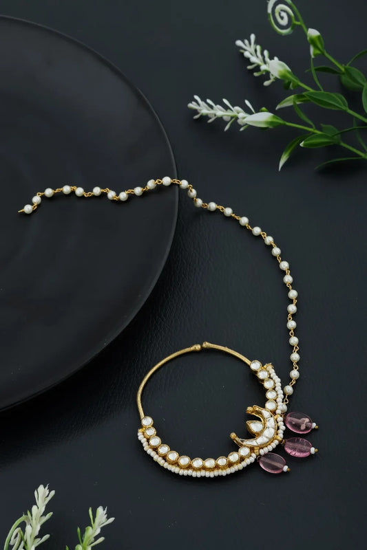 kundan nose ring