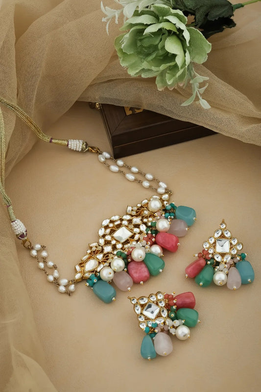 kundan choker necklace set