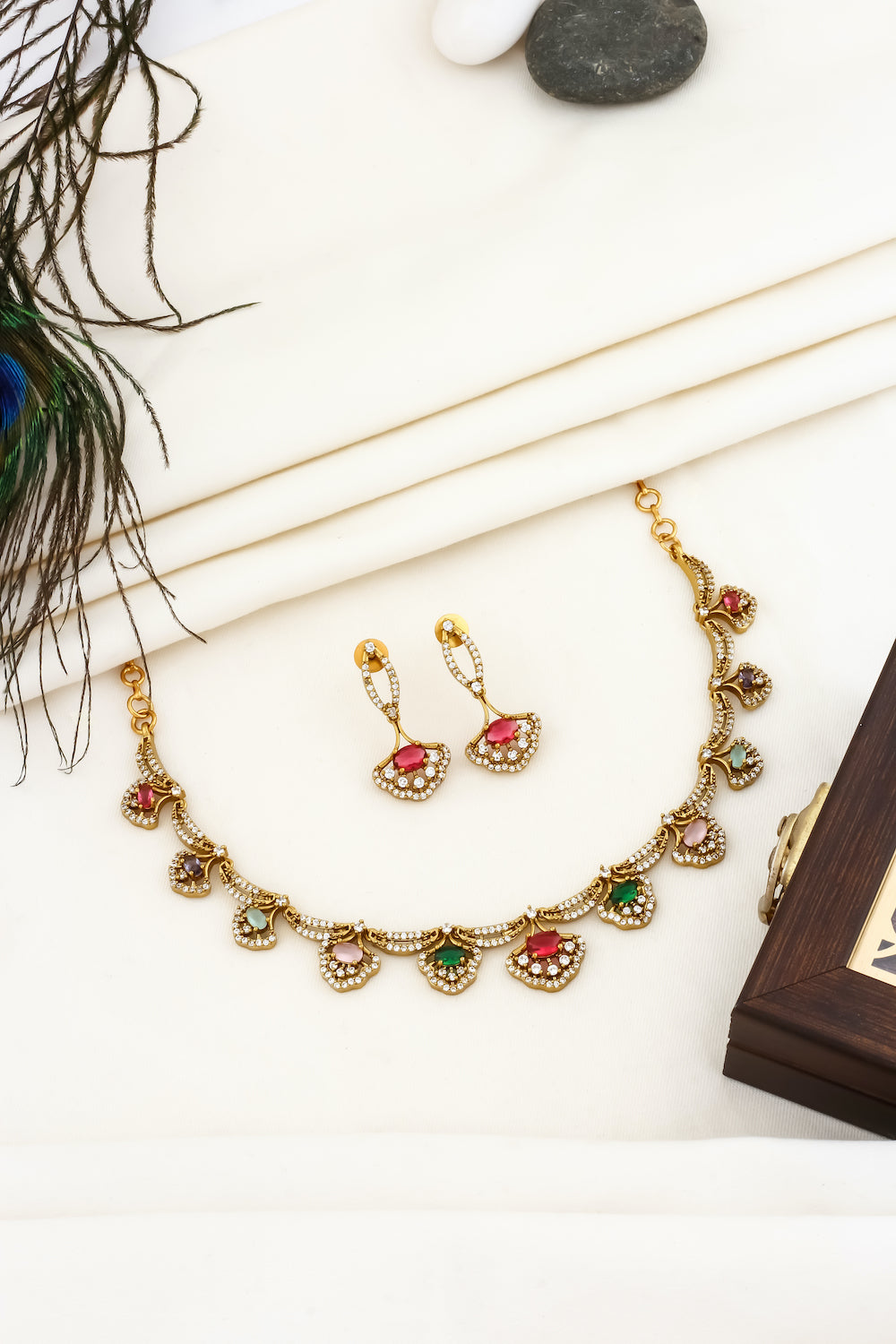 navratna necklace set