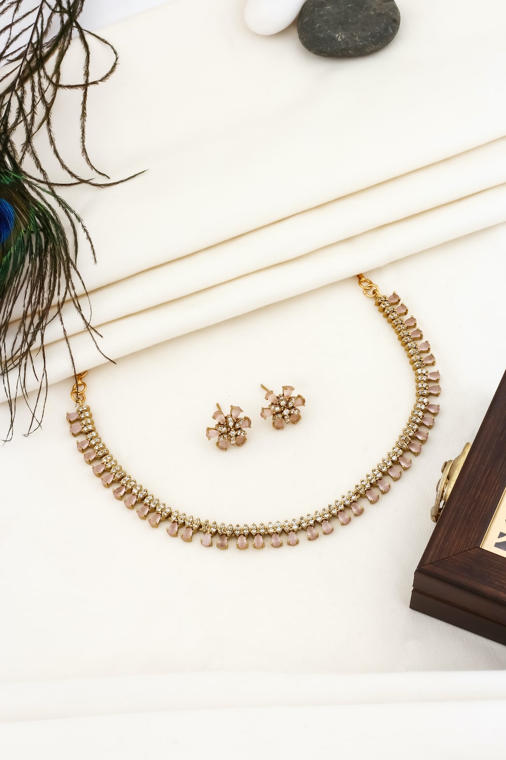 delicate pink necklace