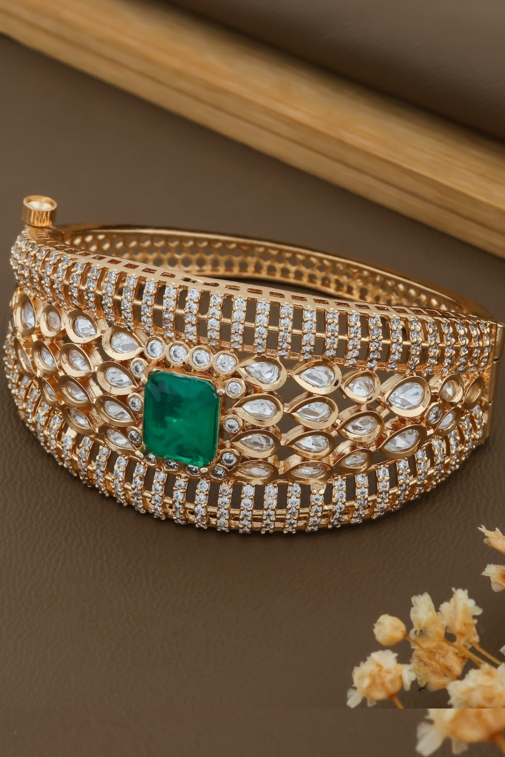 doublet moissanite kundan