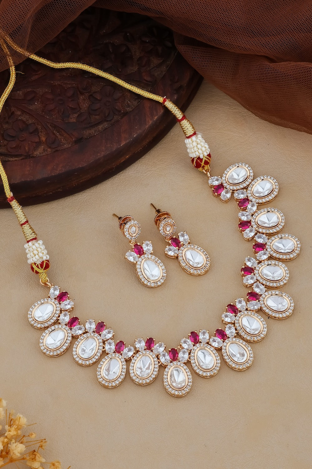 bridal kundan necklace set