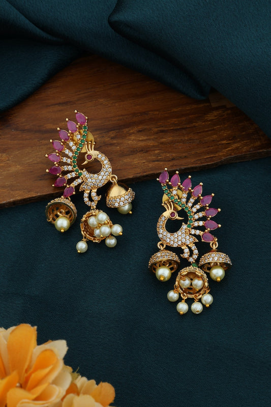 peacock studs
