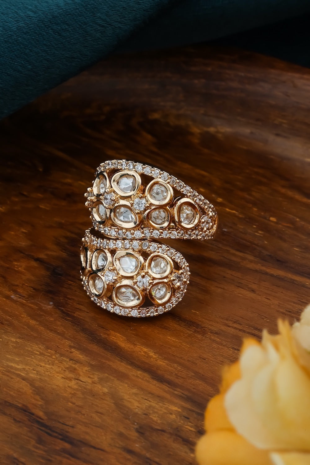 cz moisante finger ring