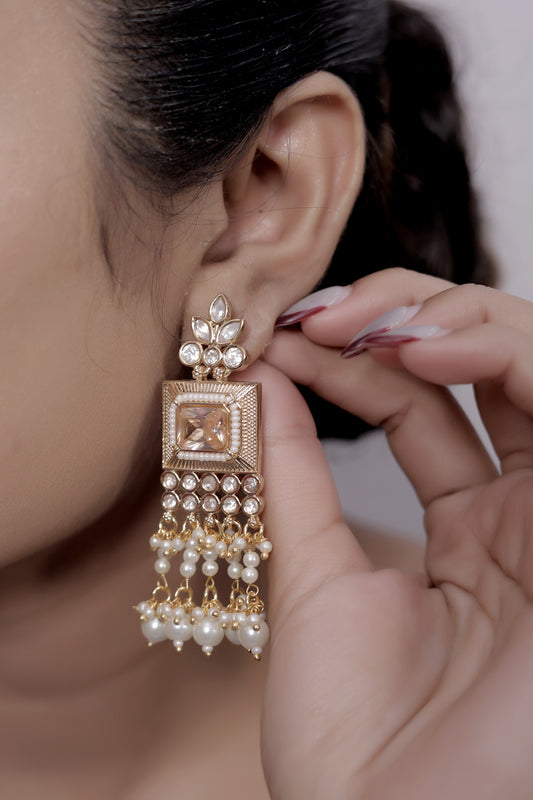 Kundan Choker Necklace Earrings Set kchnes230932