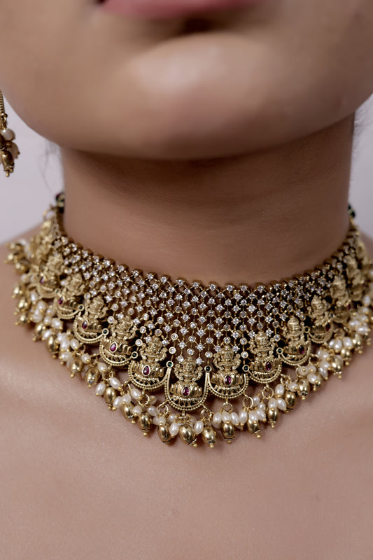 godess lakshmi necklace set