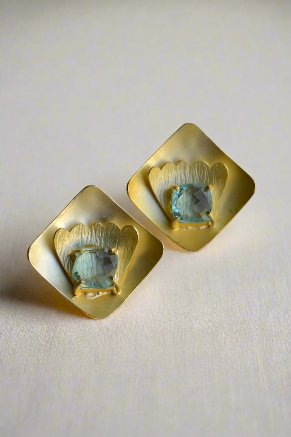 matte gold brass stone