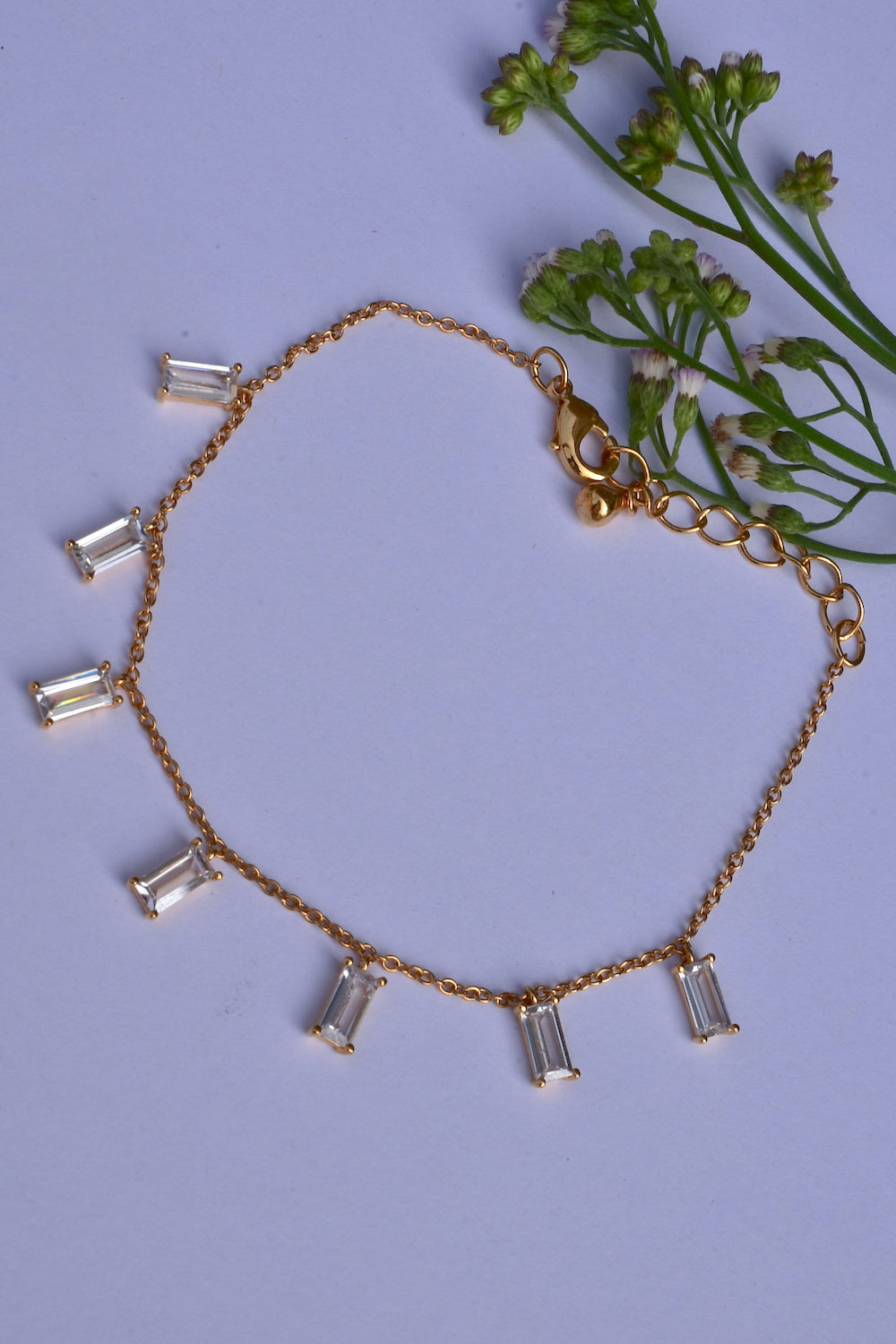 Diamond charm bracelet