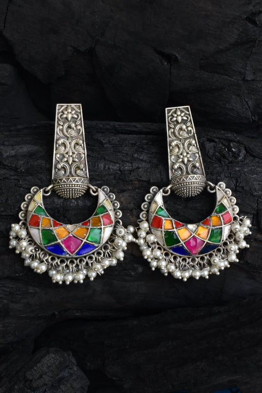tribal drop earrings