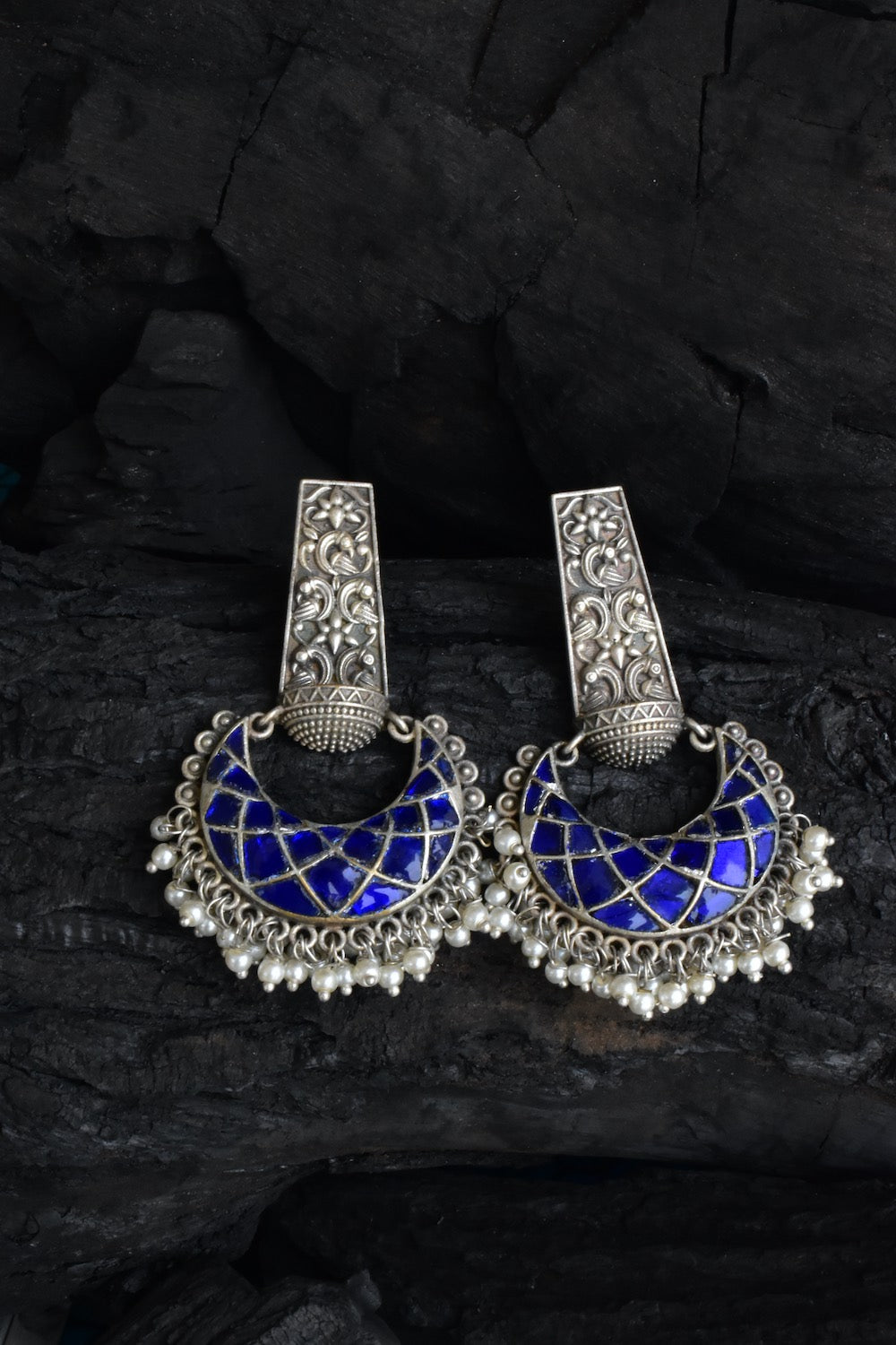 blue drop earrings
