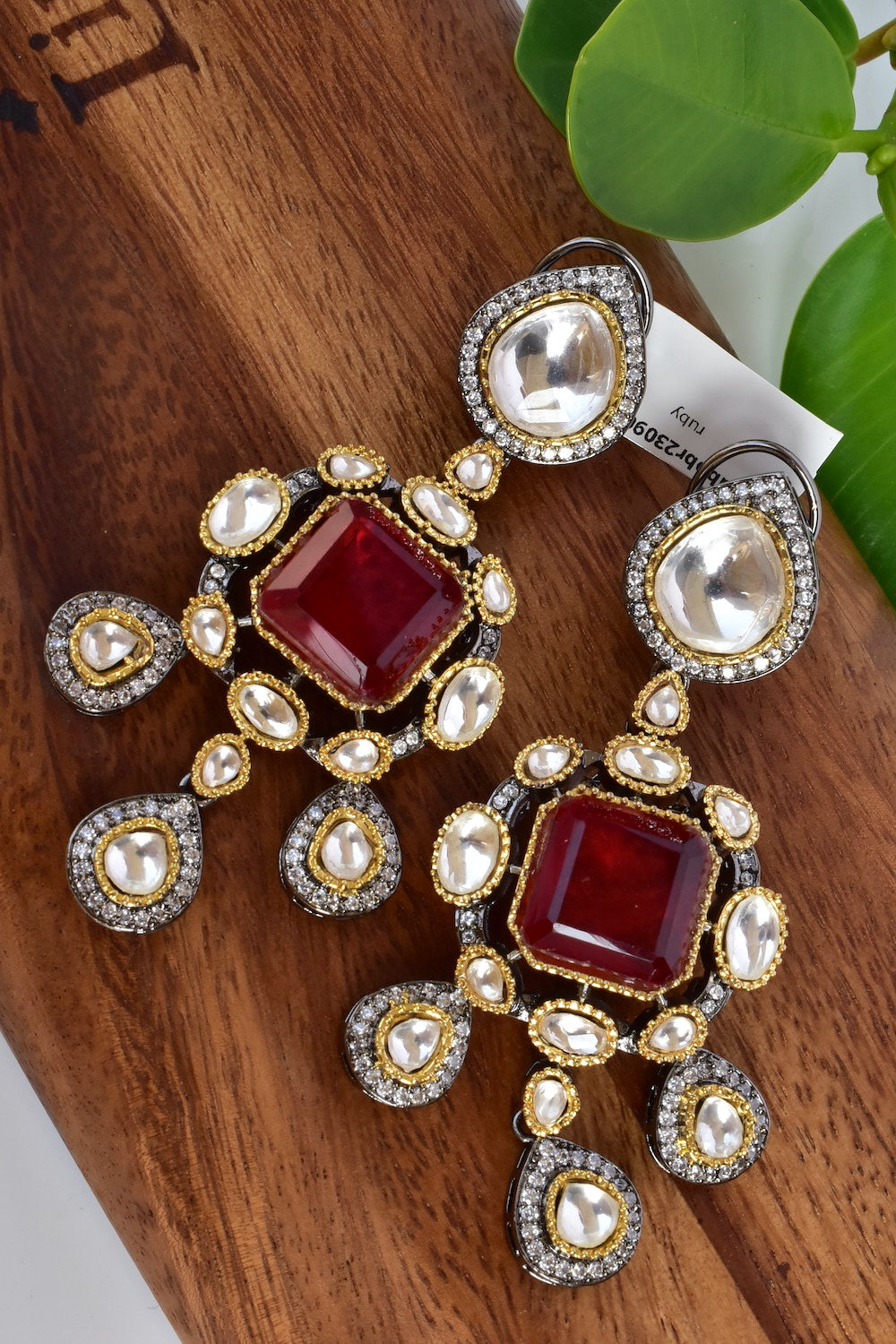 Red doublet earrings
