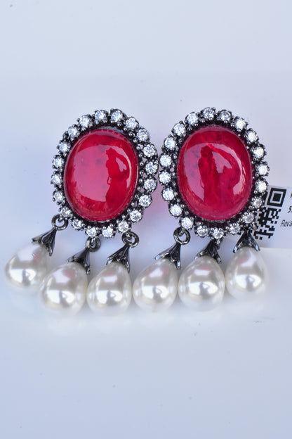 ad black polish earrings
