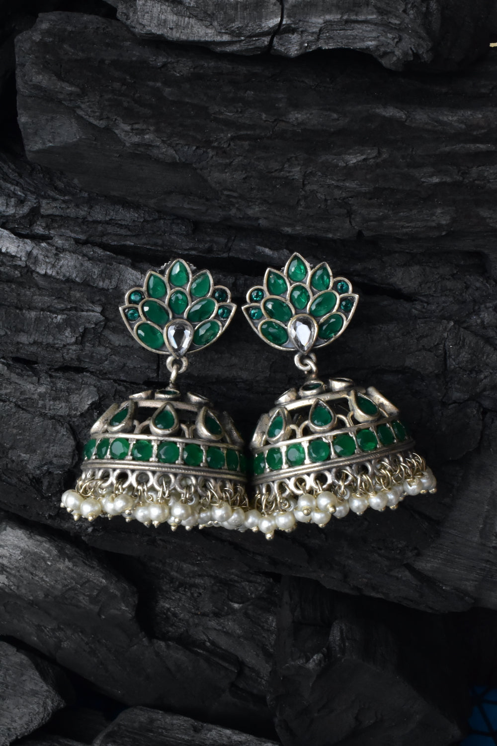 green jhumka 