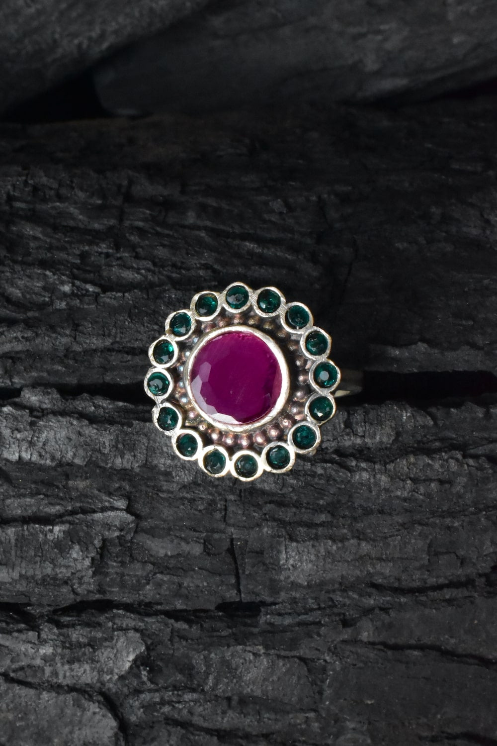 ruby green ring