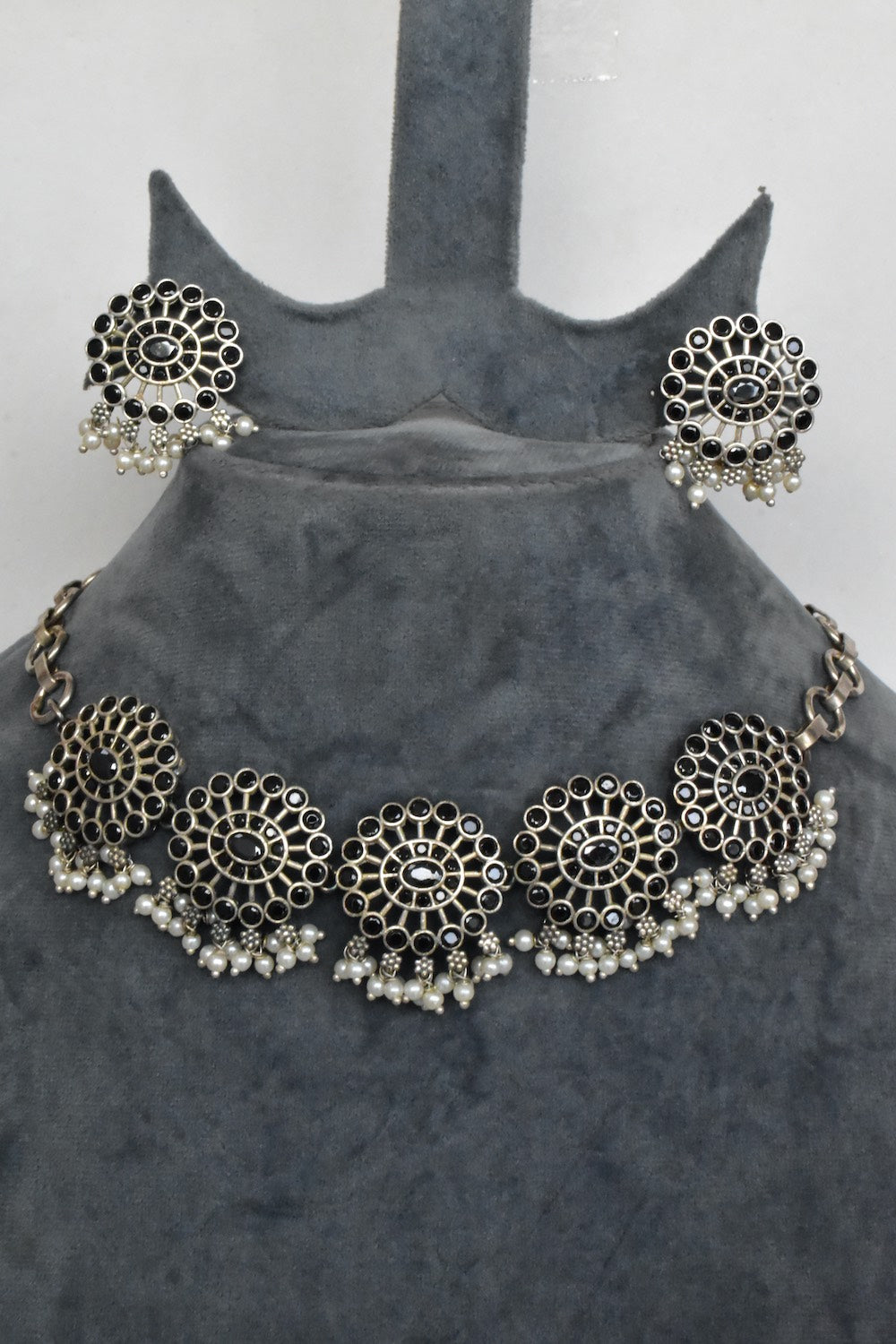 stone studded necklace