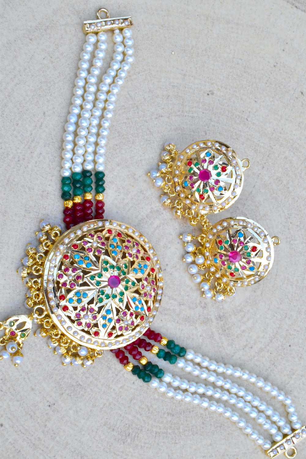jadau kundan necklace set