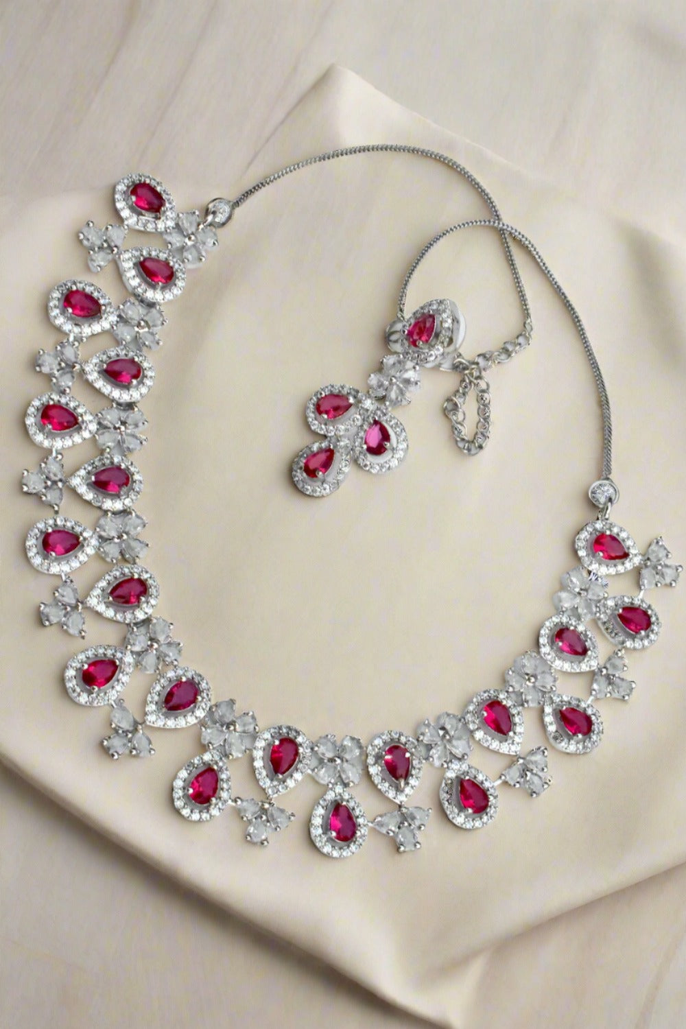 ad silver polish necklace set