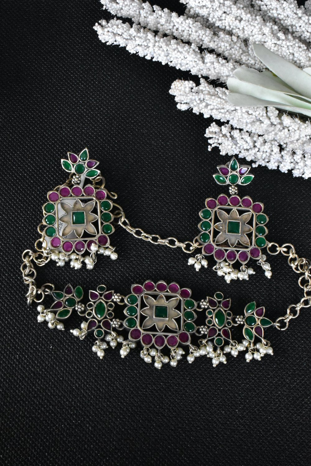 multicolour necklace set