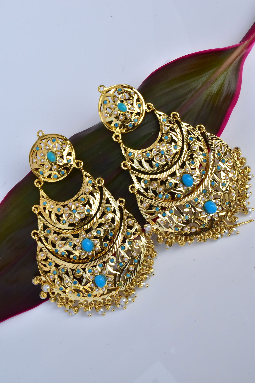 jadau kundan chandbali Earrings hjce230915