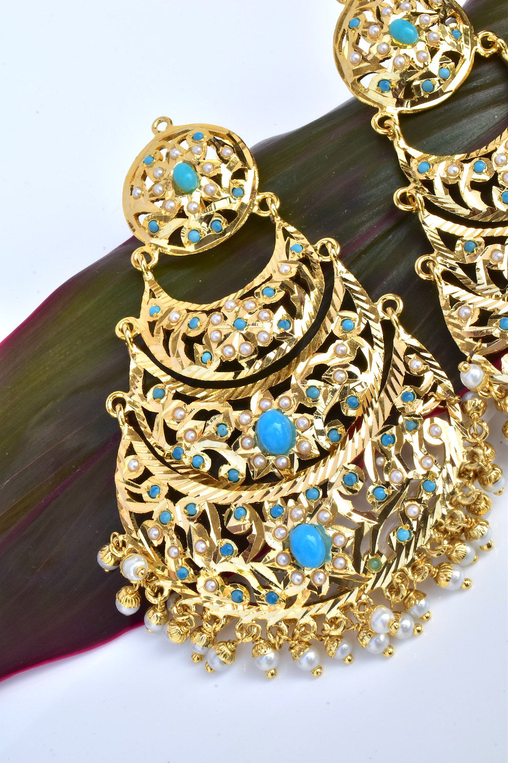 jadau kundan chandbali Earrings hjce230915