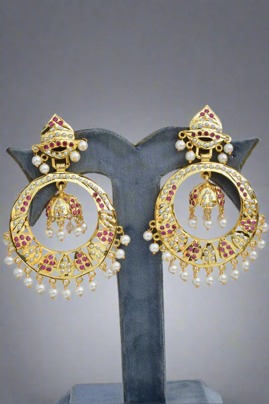 Hyderabadi chandbali earrings