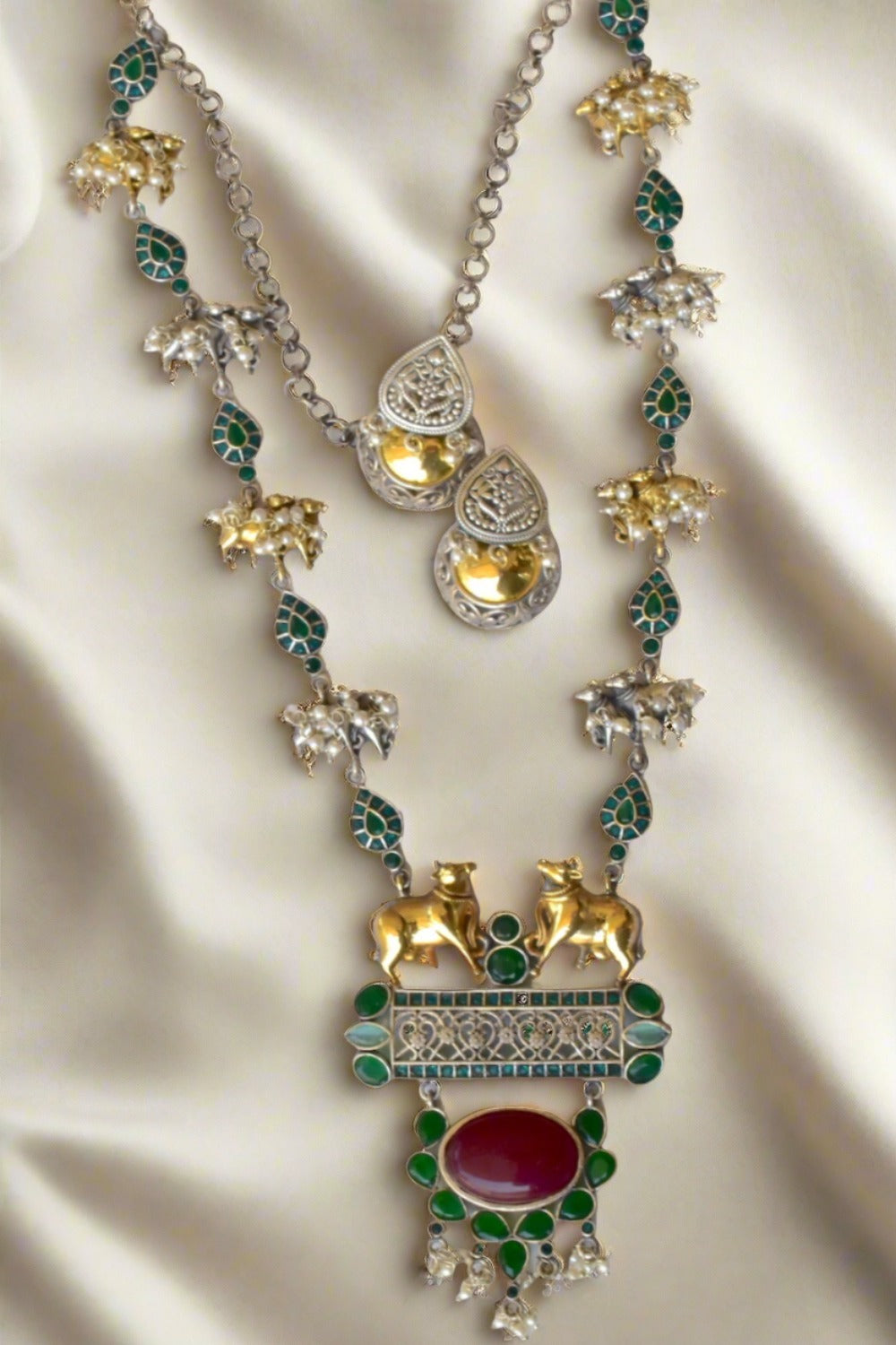 tribal long necklace set