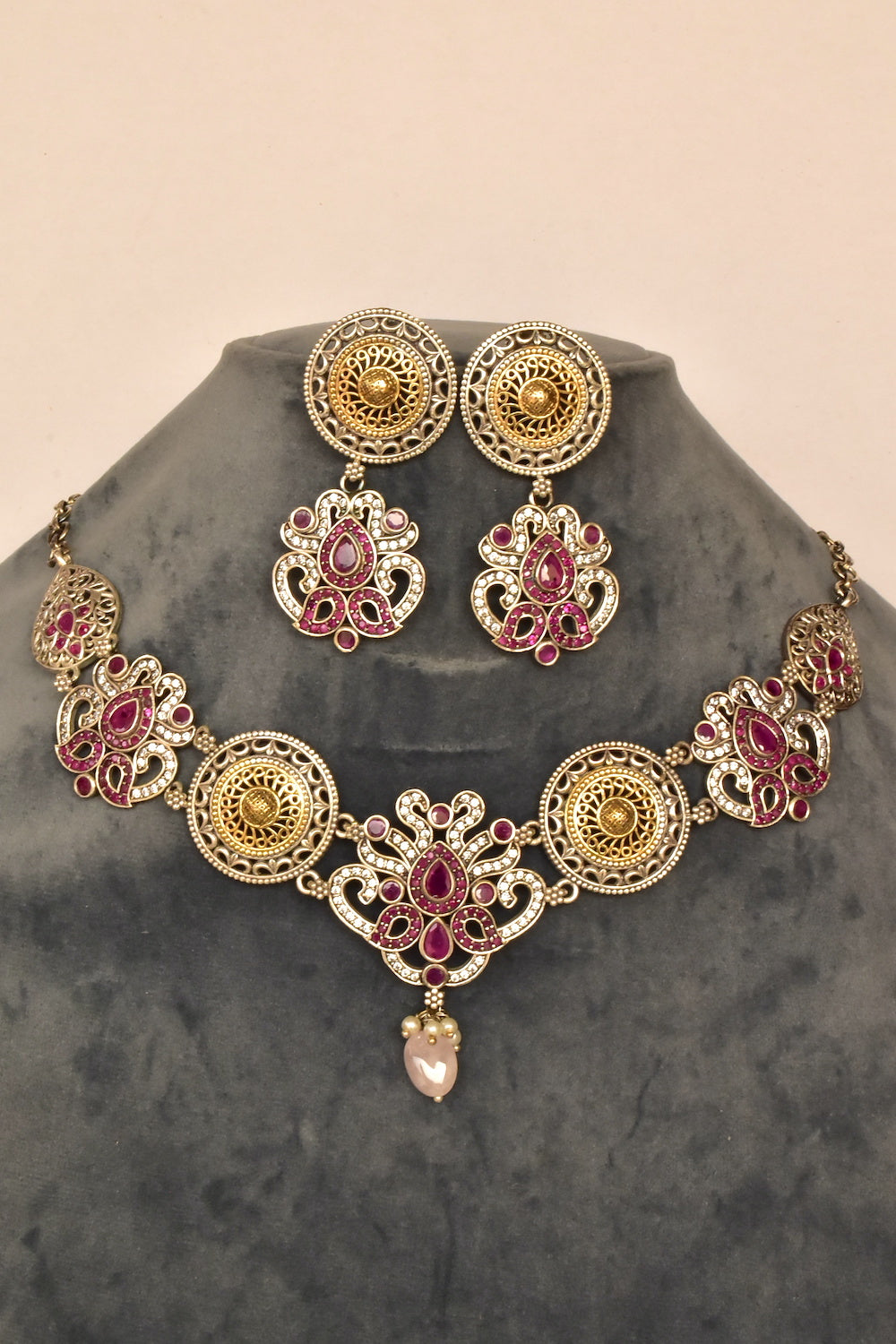 ruby pearl antique silver