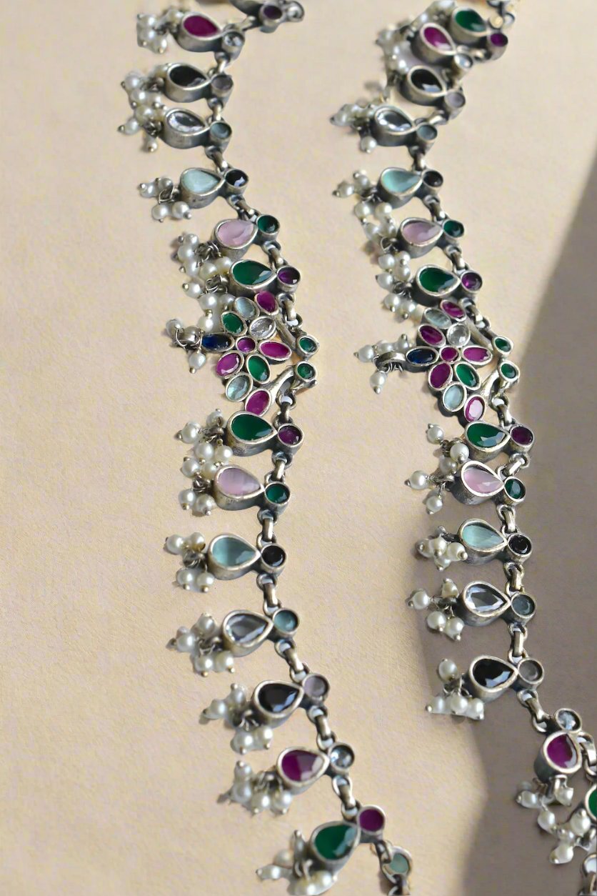 multi colour anklets