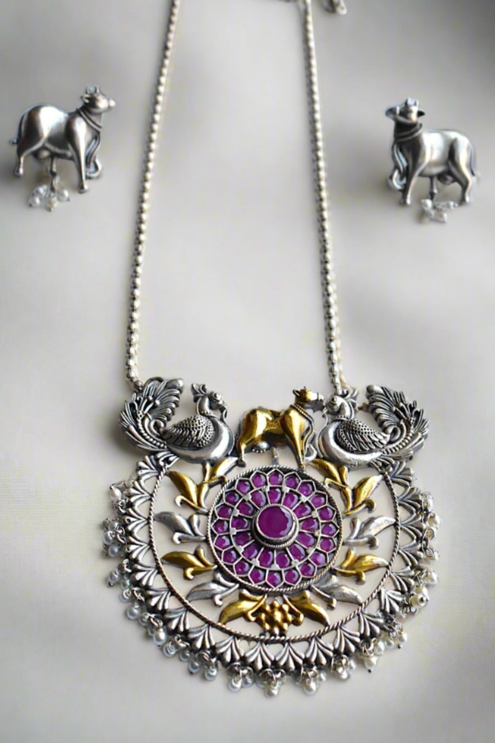 ruby necklace set