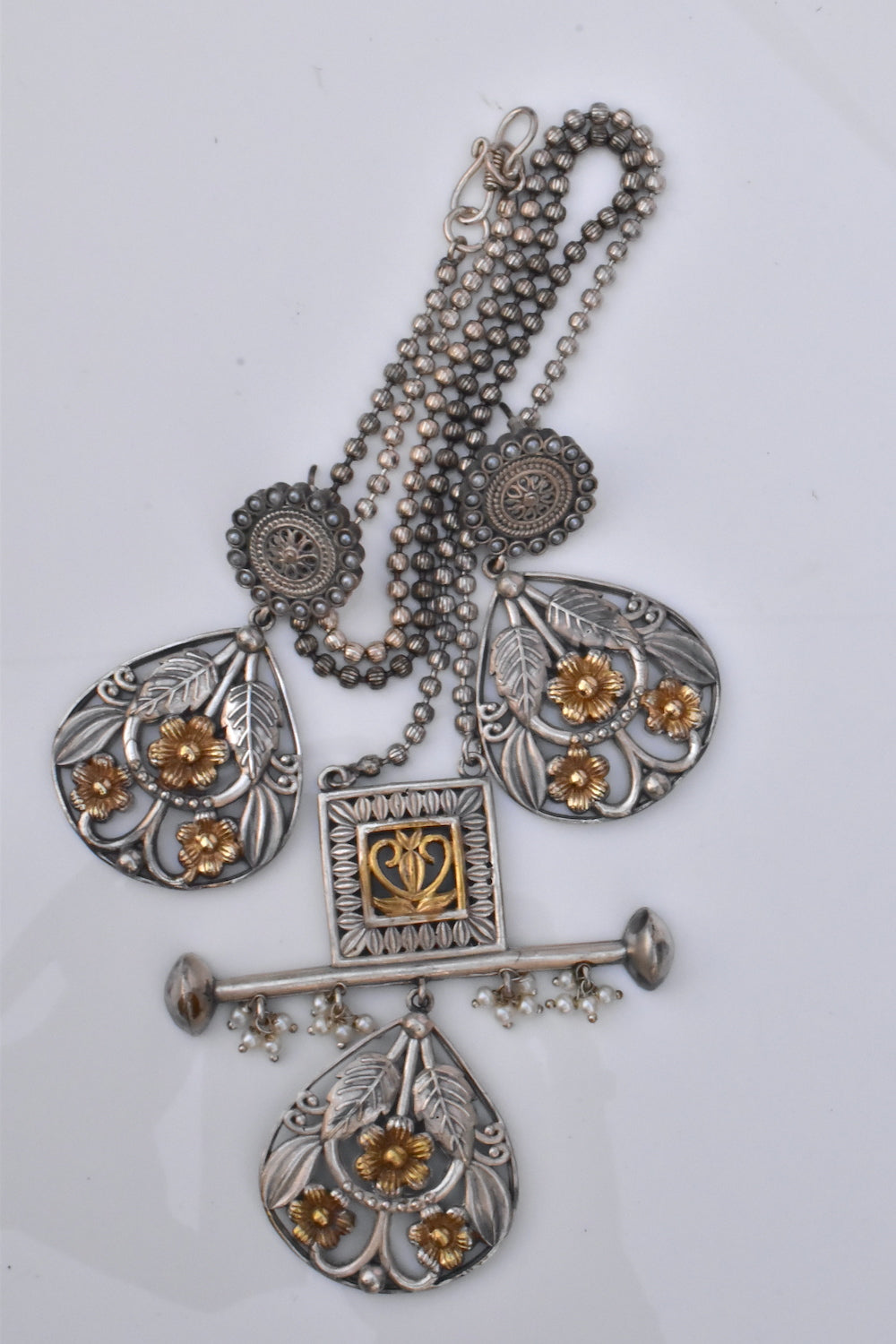 Tribal long necklace earrings set trlnes230983