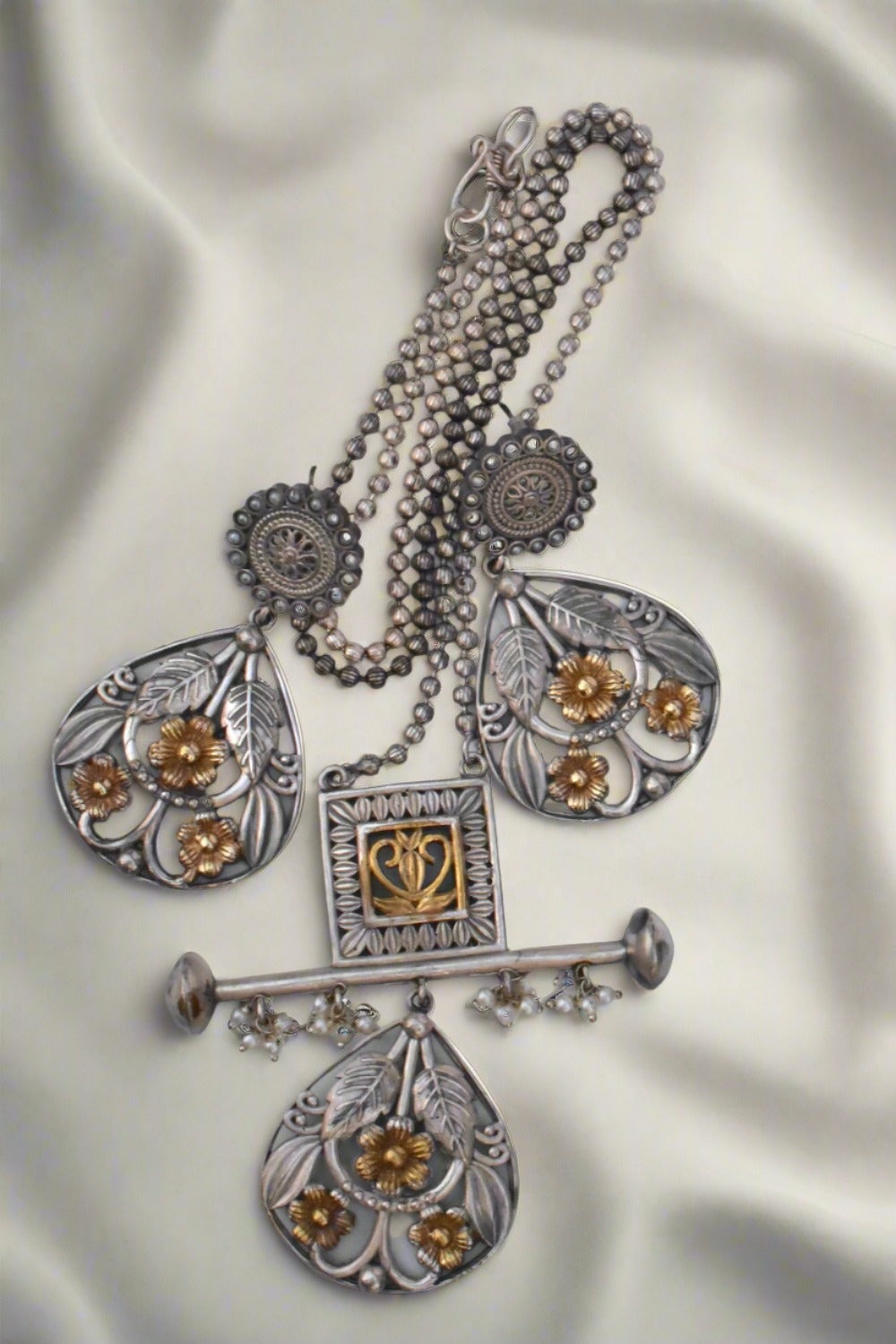 Tribal long necklace earrings set trlnes230983