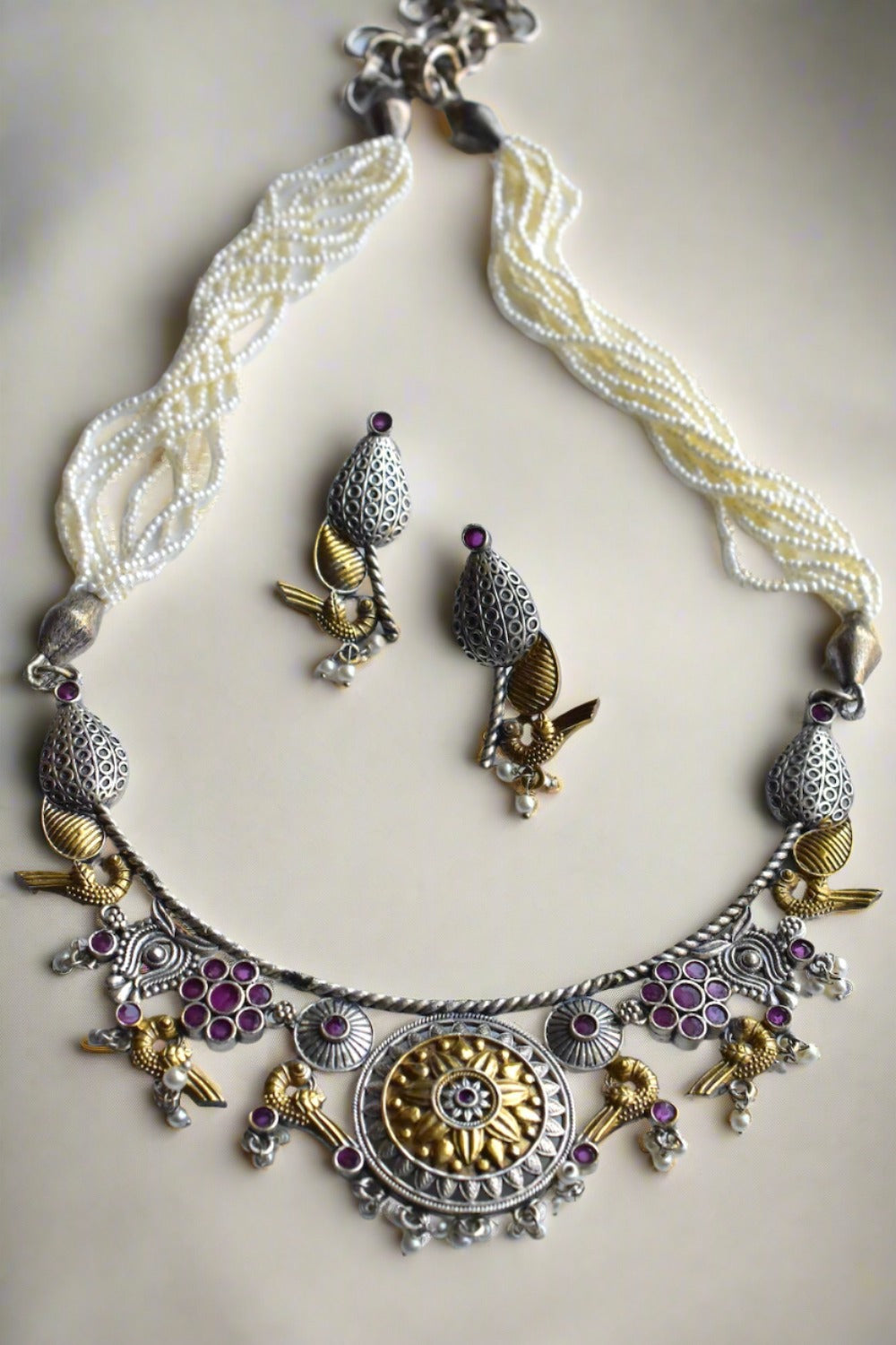 ruby necklace set
