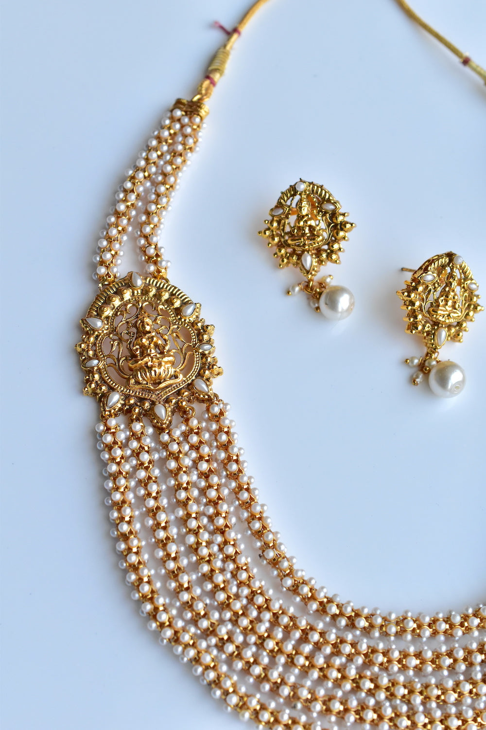 temple long necklace set