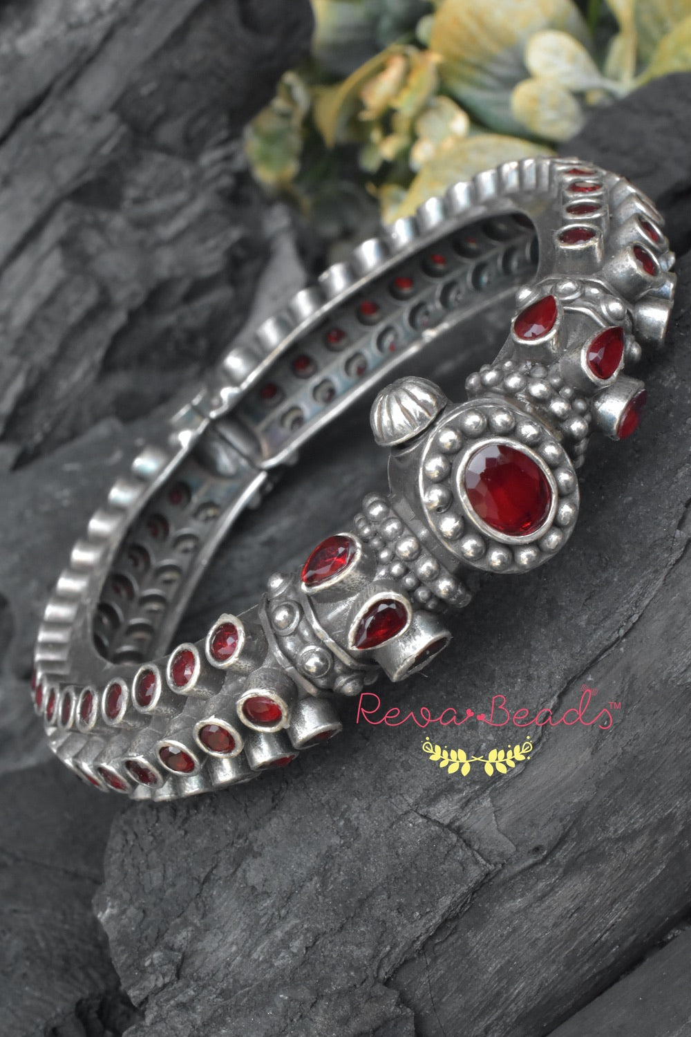 ruby stone bangle