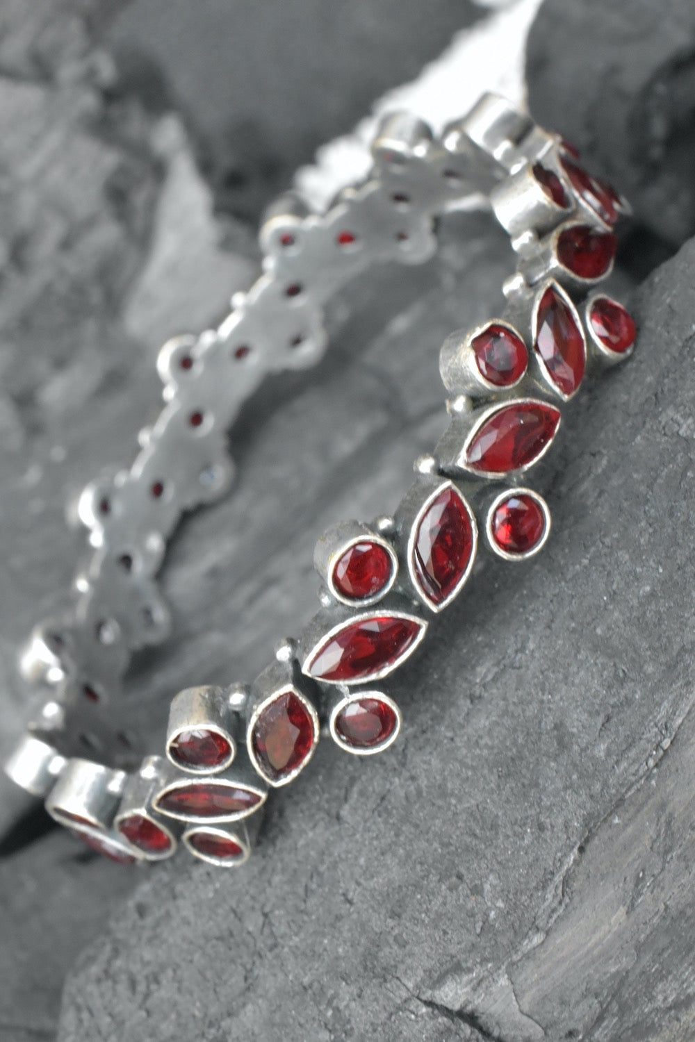stone studded brass bangle